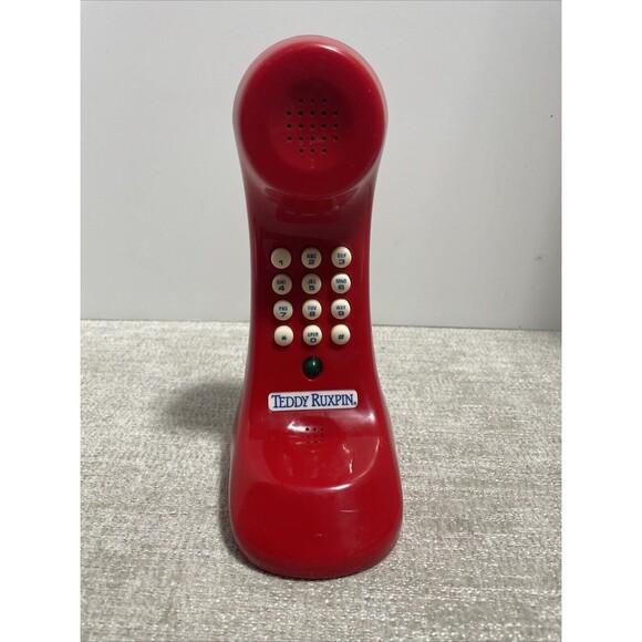 1990 Teddy Ruxpin Electronic Telephone Red by World Of Wonder Vintage Working - Picture 2 of 10